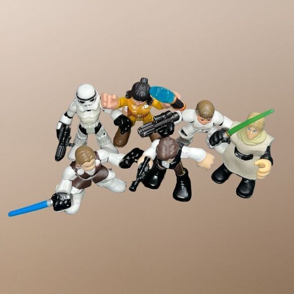 Lot of 6 Playskool Star Wars Super Hero Adventure Figures B3 - Picture 2 of 2